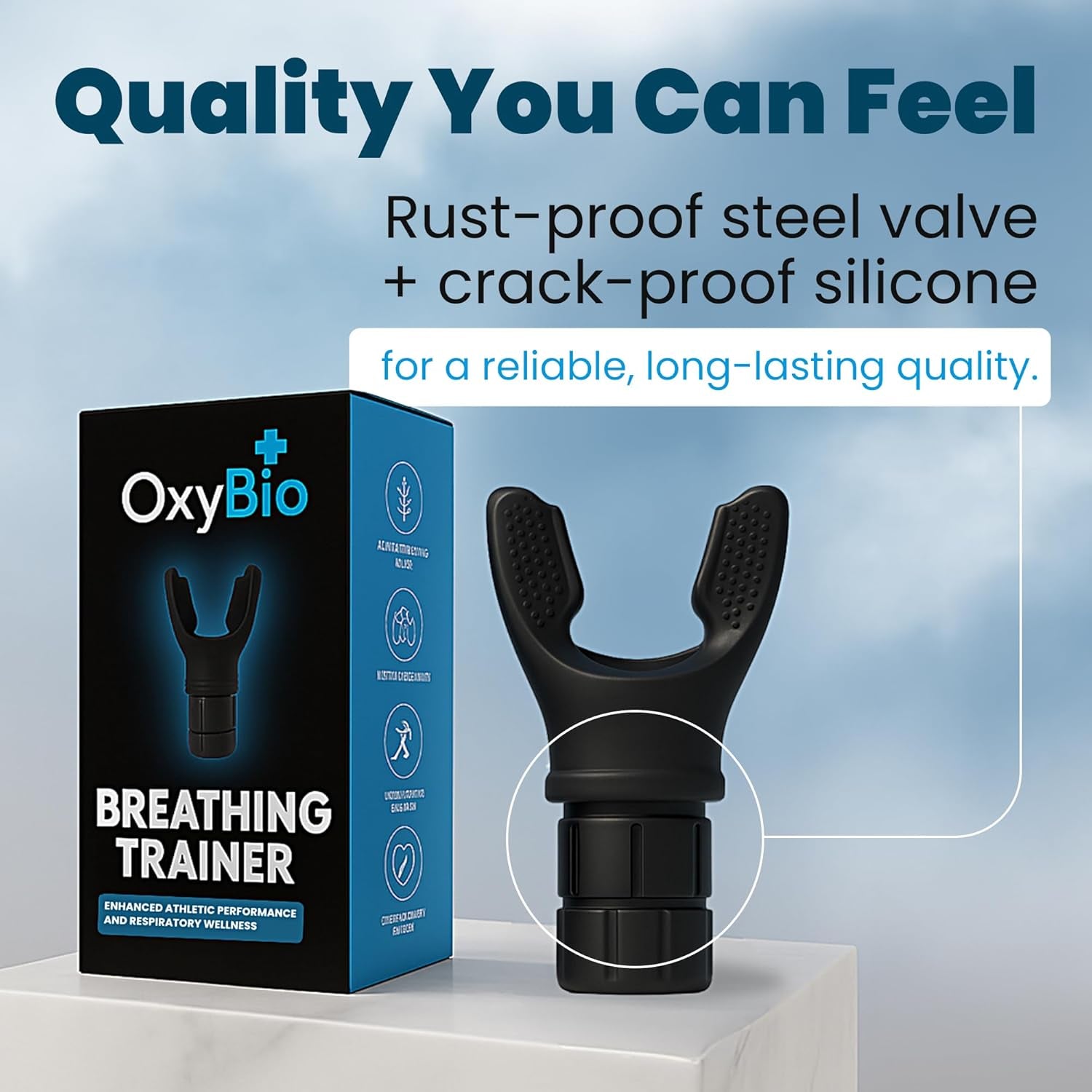 Oxy Respiratory Trainer | Breathe Easier with Stronger Lungs | Made with High Grade Silicone