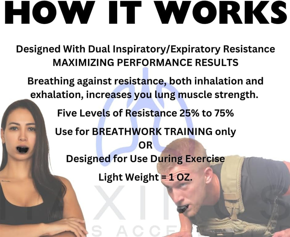 Lung Trainer Device | VO2 Max Trainer for Endurance Training, Breathing Exercise & Lung Capacity, Portable Resistance Exerciser for Supporting Fitness & Oxygen